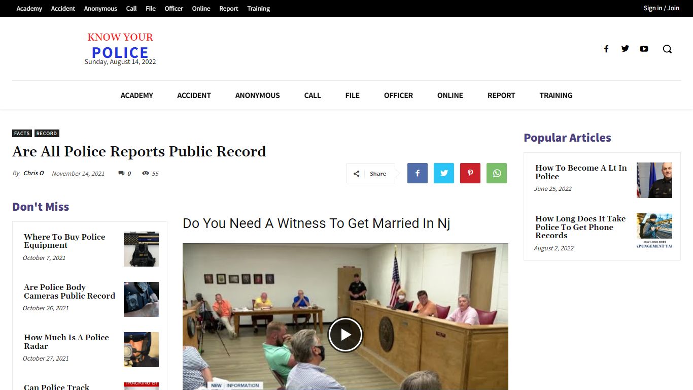 Are All Police Reports Public Record - KnowYourPolice.net